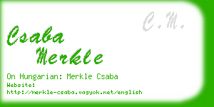 csaba merkle business card